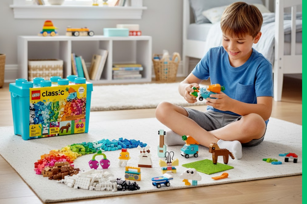 Bộ xếp hình LEGO Classic 850 mảnh: Bé chơi vui, học khéo léo